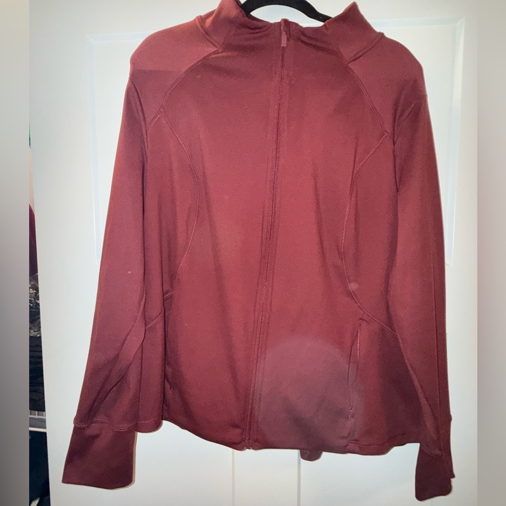 all in motion Burgundy Full-Zip Utility Jacket